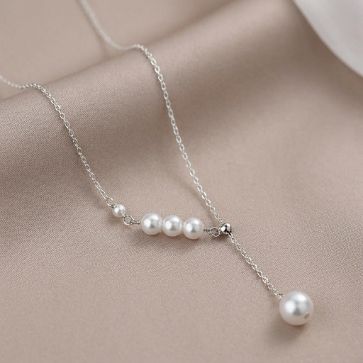 パール チョーカーネックレス|S925シルバー × ホワイトゴールドメッキ
