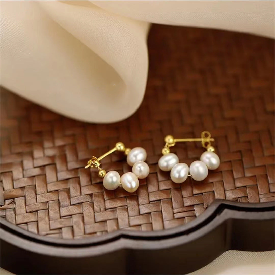 淡水パール スタッドピアス 5mm｜S925シルバー